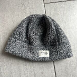 REI Gray teddy fleece Beanie